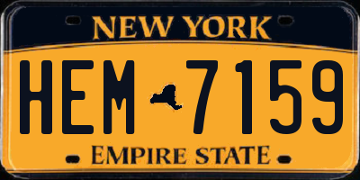 NY license plate HEM7159