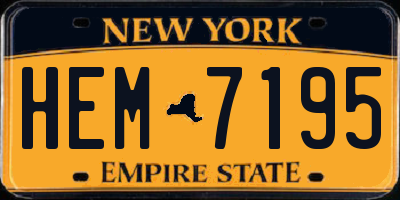 NY license plate HEM7195