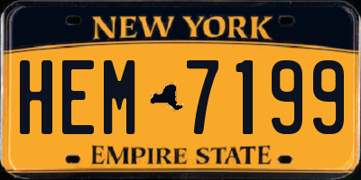 NY license plate HEM7199