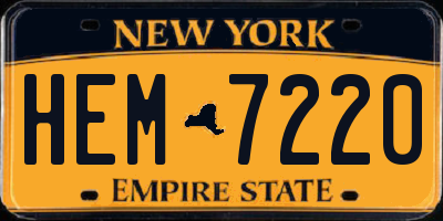 NY license plate HEM7220