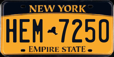 NY license plate HEM7250