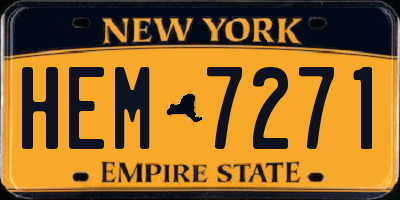 NY license plate HEM7271
