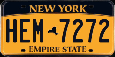 NY license plate HEM7272