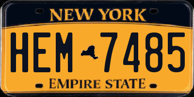 NY license plate HEM7485