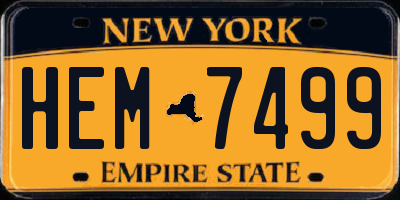 NY license plate HEM7499