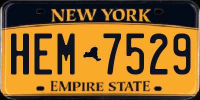 NY license plate HEM7529