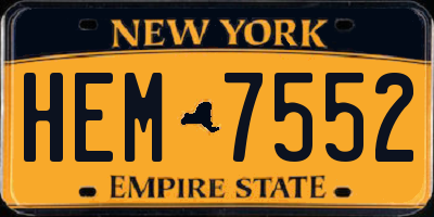 NY license plate HEM7552