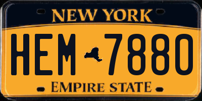 NY license plate HEM7880