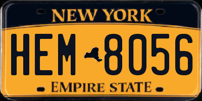 NY license plate HEM8056