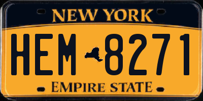 NY license plate HEM8271