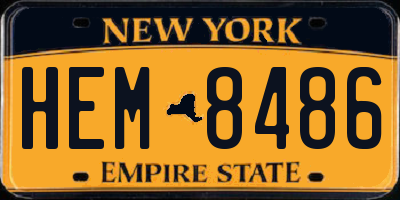 NY license plate HEM8486