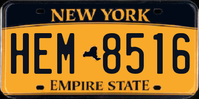 NY license plate HEM8516