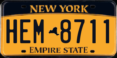NY license plate HEM8711