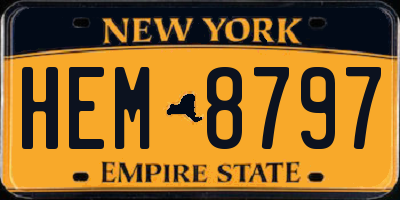 NY license plate HEM8797