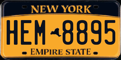 NY license plate HEM8895