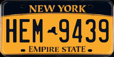NY license plate HEM9439