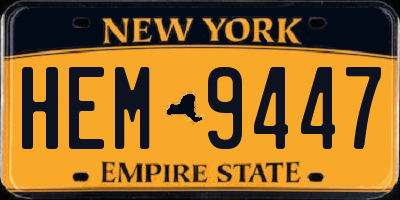 NY license plate HEM9447