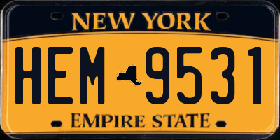 NY license plate HEM9531