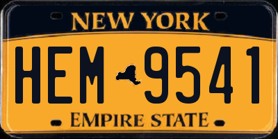 NY license plate HEM9541