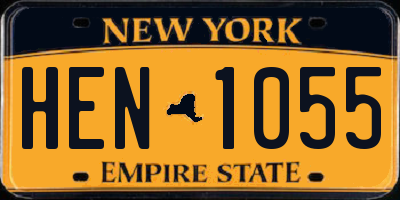 NY license plate HEN1055
