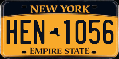 NY license plate HEN1056