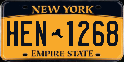 NY license plate HEN1268