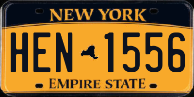NY license plate HEN1556