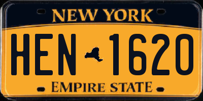 NY license plate HEN1620
