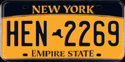 NY license plate HEN2269
