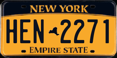 NY license plate HEN2271