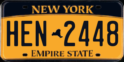 NY license plate HEN2448