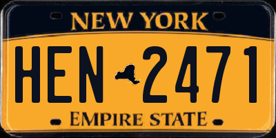 NY license plate HEN2471