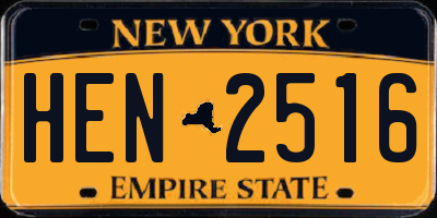 NY license plate HEN2516