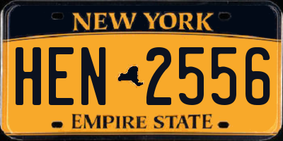 NY license plate HEN2556