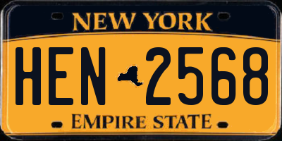 NY license plate HEN2568