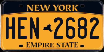 NY license plate HEN2682