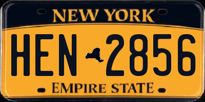 NY license plate HEN2856