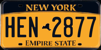 NY license plate HEN2877