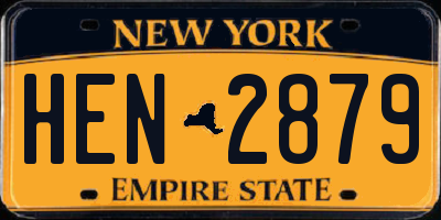 NY license plate HEN2879