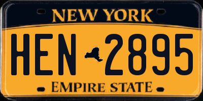 NY license plate HEN2895