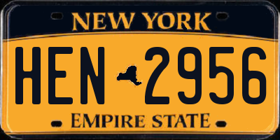 NY license plate HEN2956