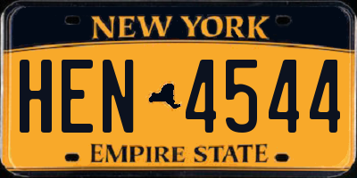 NY license plate HEN4544