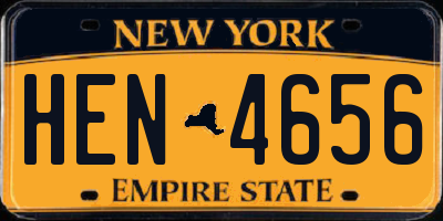 NY license plate HEN4656
