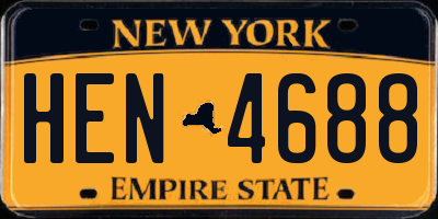NY license plate HEN4688