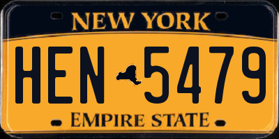 NY license plate HEN5479