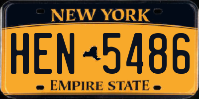 NY license plate HEN5486