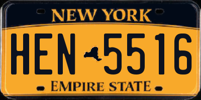 NY license plate HEN5516