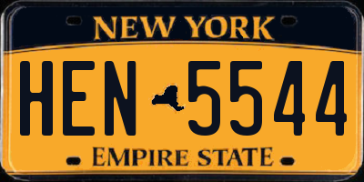 NY license plate HEN5544
