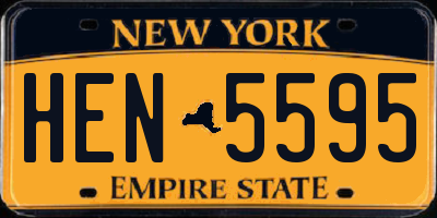 NY license plate HEN5595