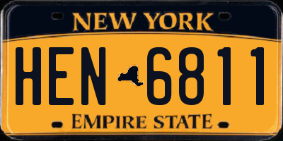 NY license plate HEN6811